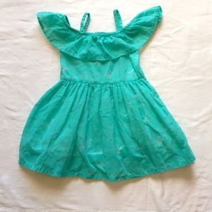 GENUINE KIDS FROM OSHKOSH GIRL'S TEAL SUMMER DRESS 4T